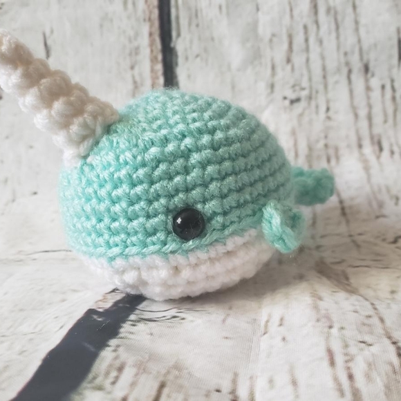 Mint Crochet Narwhal Amigurumi - Picture 7 of 11